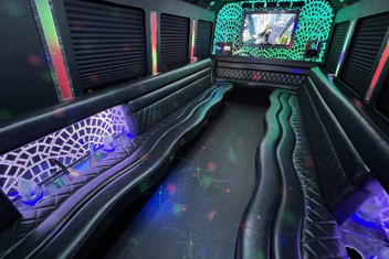 Fayetteville Limo Bus Interior