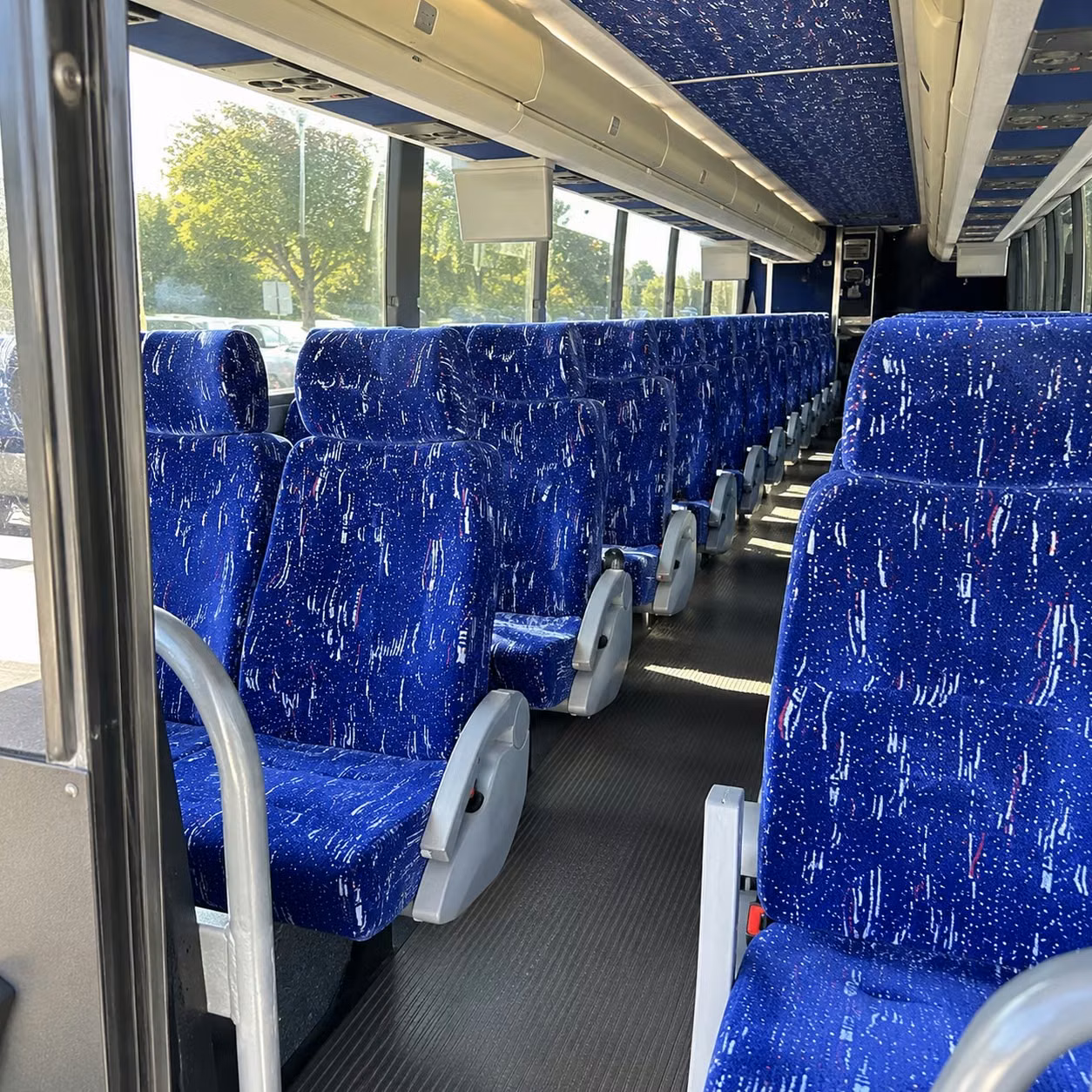 56 passenger charter bus interior